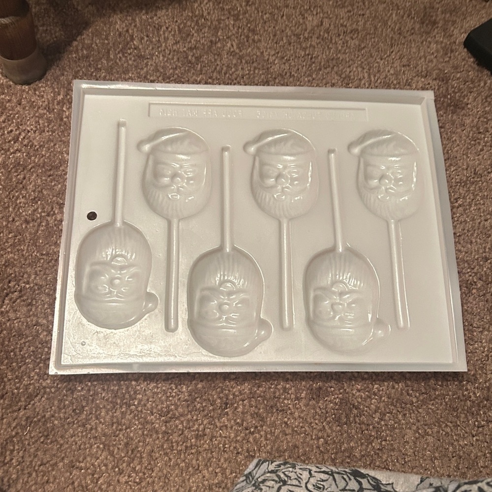 Santa Claus Lollipop Mold - White